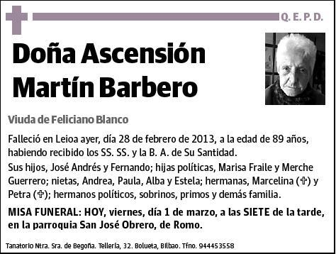 MARTIN BARBERO,ASCENSION