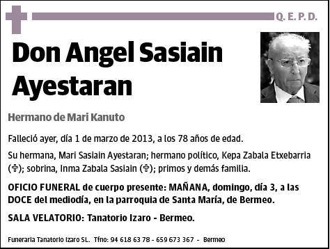 SASIAIN AYESTARAN,ANGEL