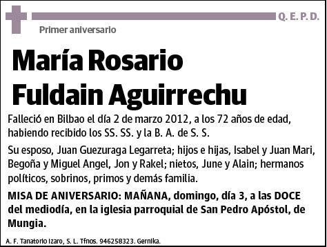 FULDAIN AGUIRRECHU,MARIA ROSARIO