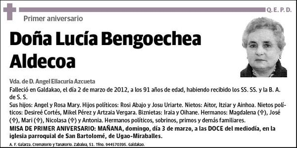 BENGOECHEA ALDECOA,LUCIA