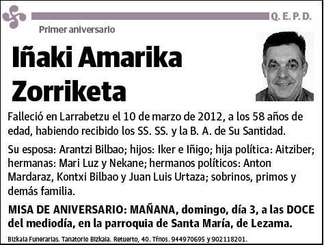 AMARIKA ZORRIKETA,IÑAKI