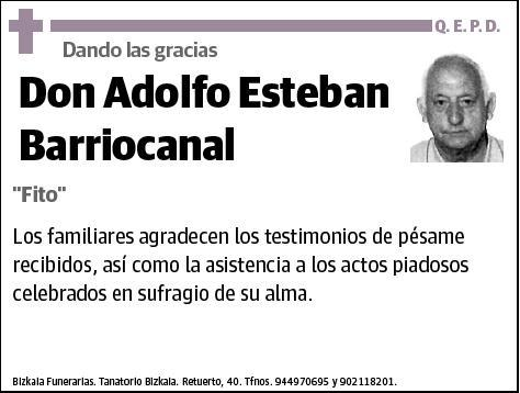 ESTEBAN BARRIOCANAL,ADOLFO