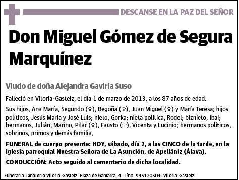 GOMEZ DE SEGURA MARQUINEZ,MIGUEL