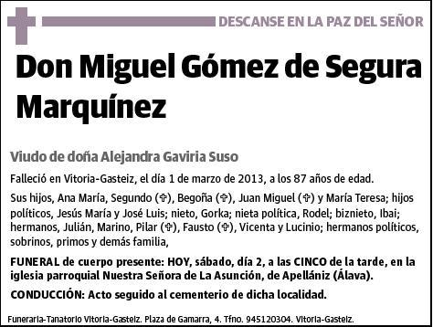 GOMEZ DE SEGURA MARQUINEZ,MIGUEL