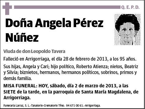 PEREZ NUÑEZ,ANGELA