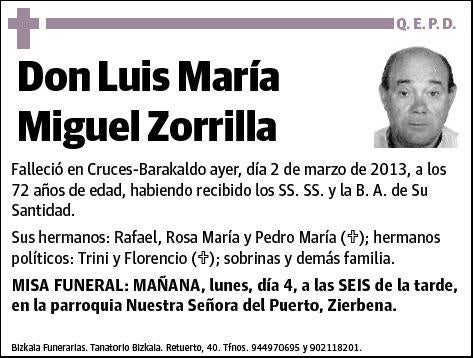 MIGUEL ZORRILLA,LUIS MARIA