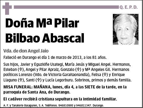 BILBAO ABASCAL,Mª PILAR