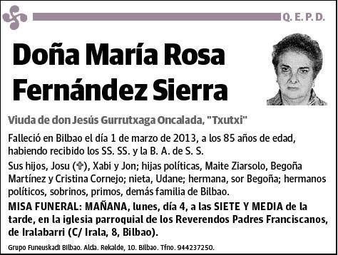 FERNANDEZ SIERRA,MARIA ROSA