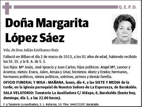 LOPEZ SAEZ,MARGARITA