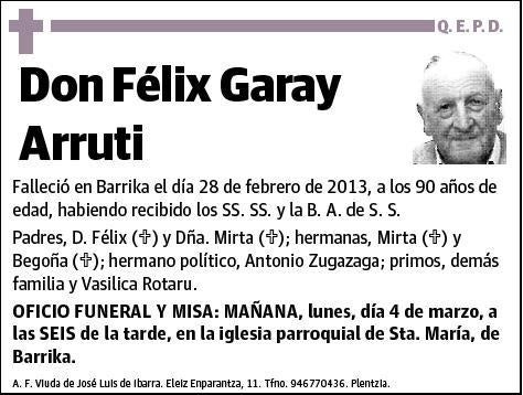 GARAY ARRUTI,FELIX