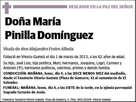 PINILLA DOMINGUEZ,MARIA