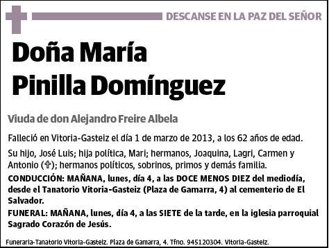 PINILLA DOMINGUEZ,MARIA