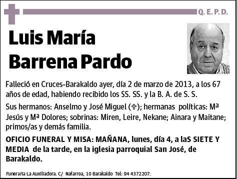 BARRENA PARDO,LUIS MARIA