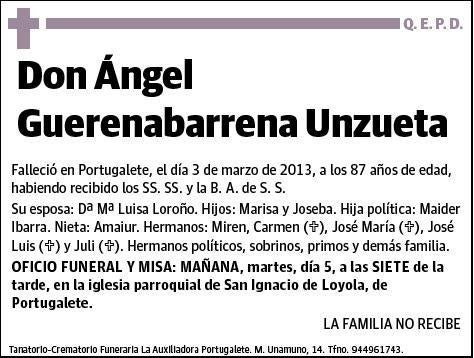 GUERENABARRENA UNZUETA,ANGEL