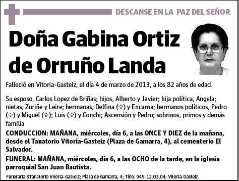 ORTIZ DE ORRUÑO LANDA,GABINA