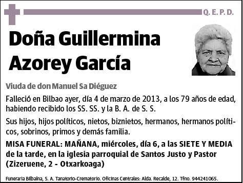 AZOREY GARCIA,GUILLERMINA