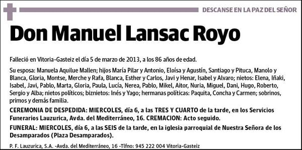 LANSAC ROYO,MANUEL