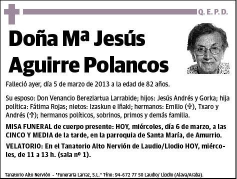 AGUIRRE POLANCOS,Mª JESUS