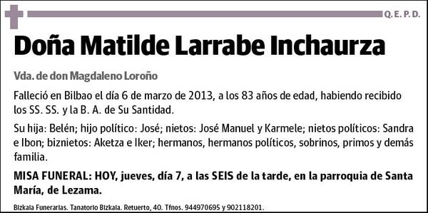 LARRABE INCHAURZA,MATILDE