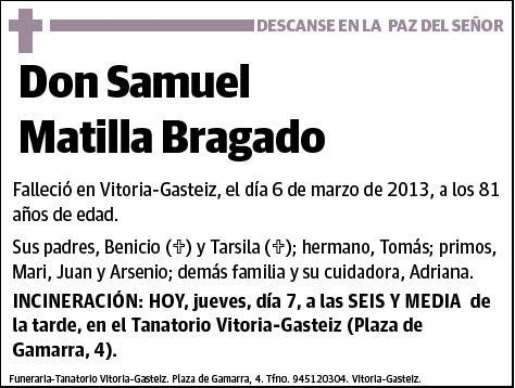 MATILLA BRAGADO,SAMUEL