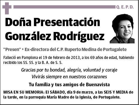 GONZALEZ RODRIGUEZ,PRESENTACION