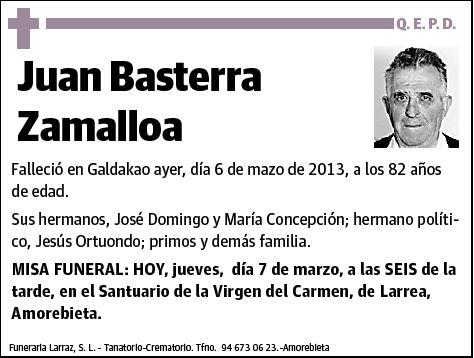 BASTERRA ZAMALLOA,JUAN