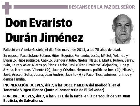 DURAN JIMENEZ,EVARISTO