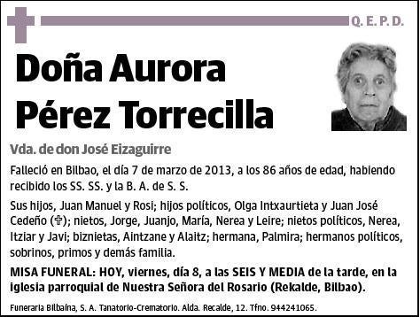 PEREZ TORRECILLA,AURORA