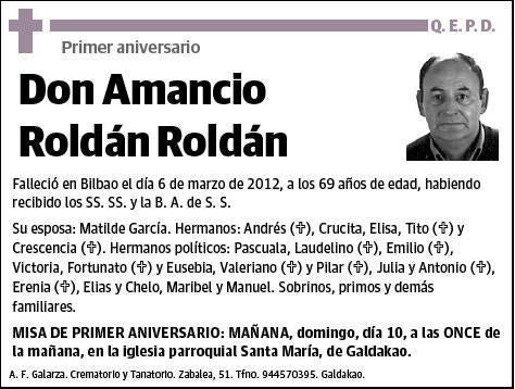 ROLDAN ROLDAN,AMANCIO