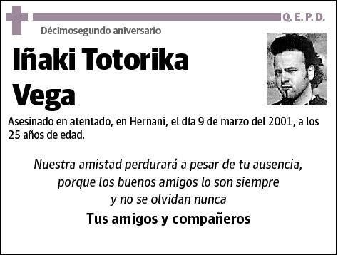 TOTORIKA VEGA,IÑAKI