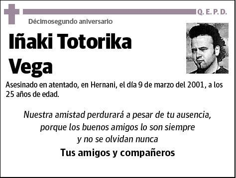 TOTORIKA VEGA,IÑAKI