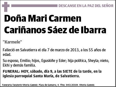 CARIÑANOS SAEZ DE IBARRA,MARI CARMEN