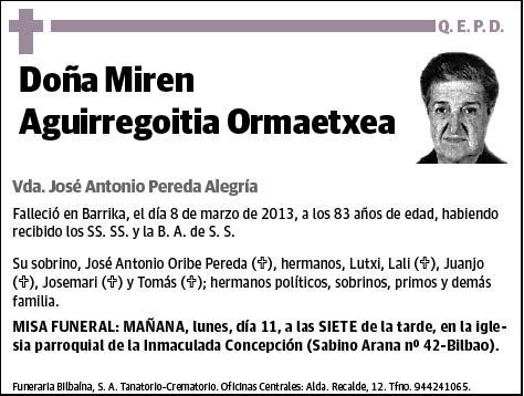 AGUIRREGOITIA ORMAETXEA,MIREN