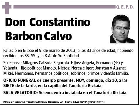 BARBON CALVO,CONSTANTINO