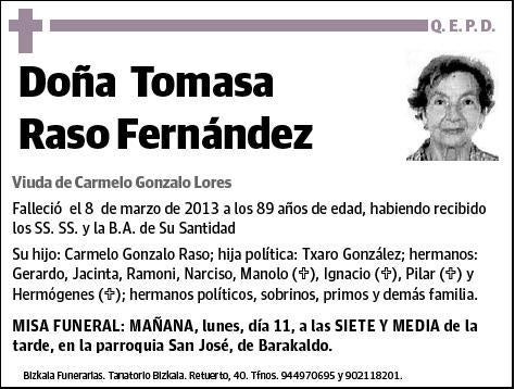 RASO FERNANDEZ,TOMASA