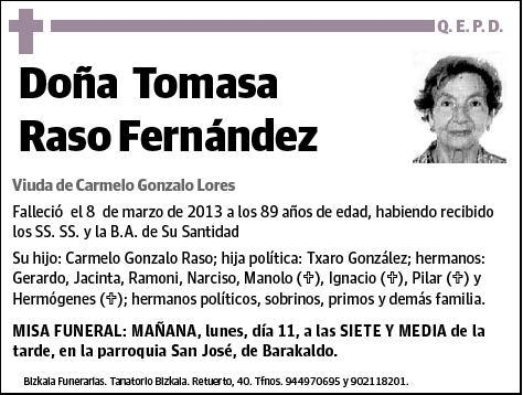 RASO FERNANDEZ,TOMASA