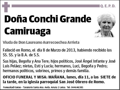 GRANDE CAMIRUAGA,CONCHI