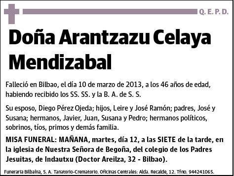 CELAYA MENDIZABAL,ARANTZAZU