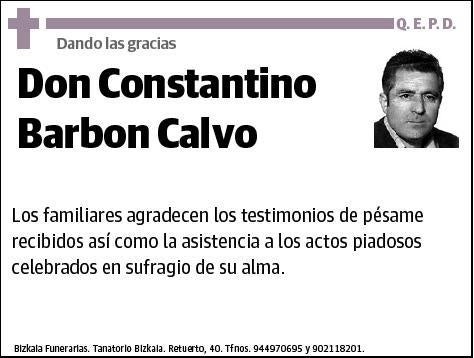 BARBON CALVO,CONSTANTINO