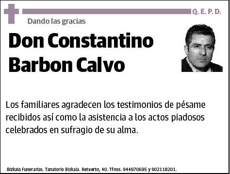 BARBON CALVO,CONSTANTINO