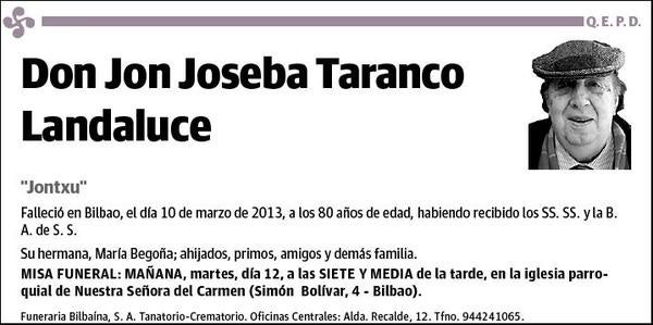 TARANCO LANDALUCE,JON JOSEBA