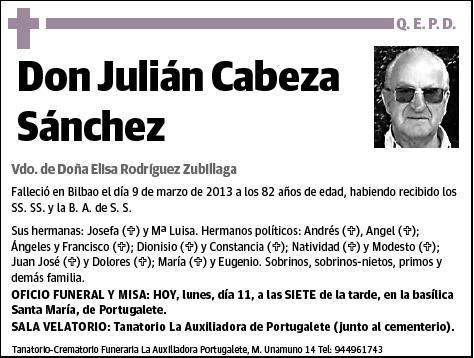 CABEZA SANCHEZ,JULIAN