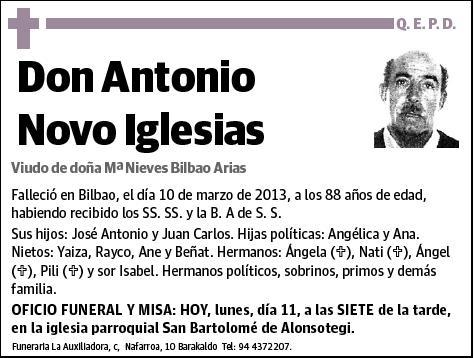 NOVO IGLESIAS,ANTONIO