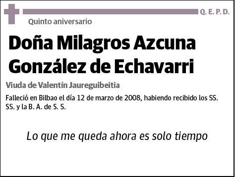 AZCUNA GONZALEZ DE ECHAVARRI,MILAGROS