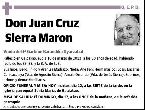 SIERRA MARON,JUAN CRUZ