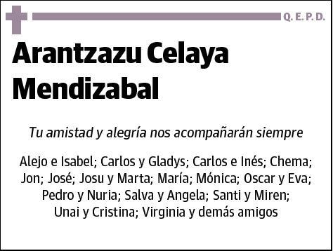 CELAYA MENDIZABAL,ARANTZAZU