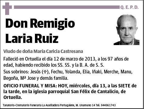 LARIA RUIZ,REMIGIO