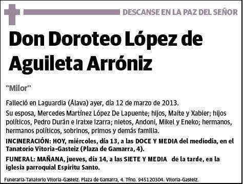 LOPEZ DE AGUILETA ARRONIZ,DOROTEO