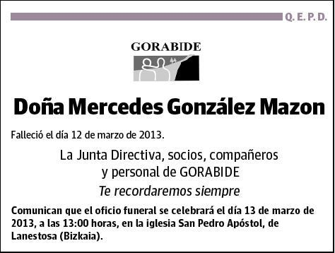 GONZALEZ MAZON,MERCEDES