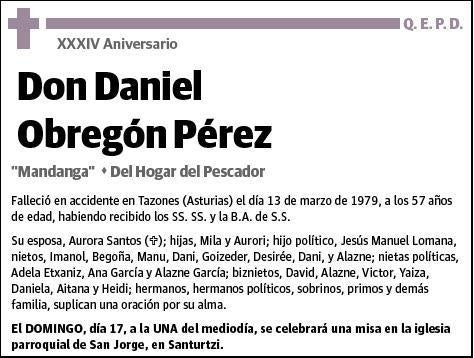 OBREGON PEREZ,DANIEL